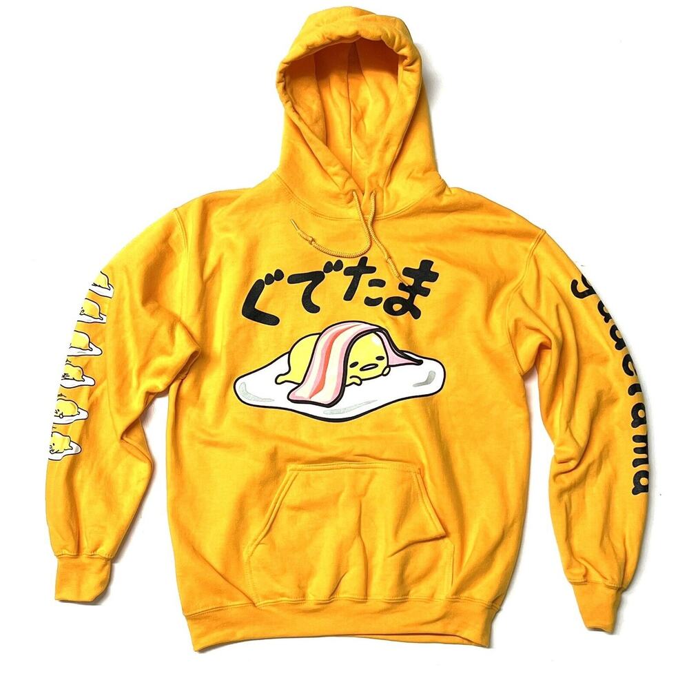 Gudetama Hoodie Sweatshirt Adult Womens Mens Size M Medium The Lazy Egg